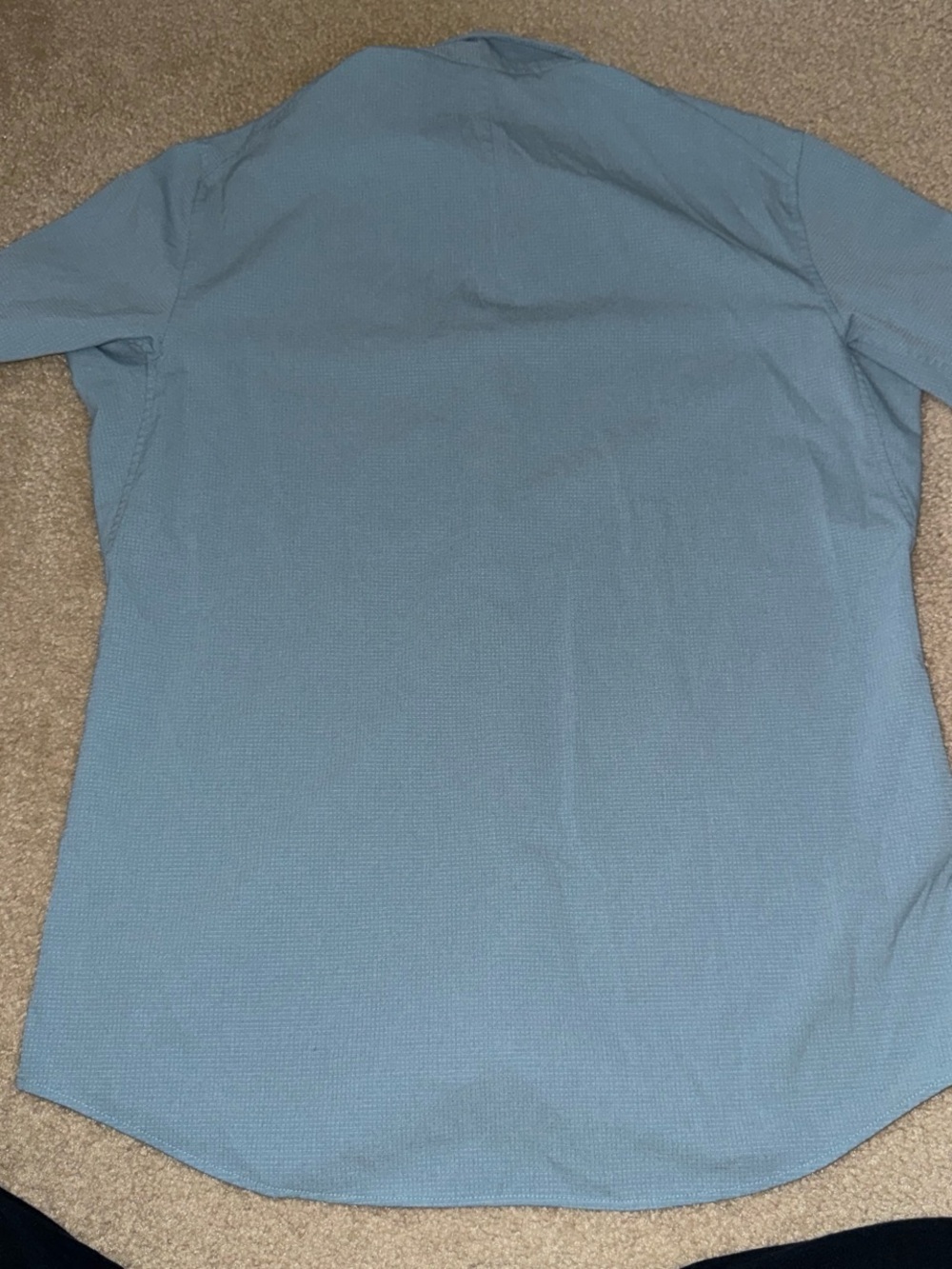 lululemon athletica Light Blue Short Sleeve Button-Up Shirt - Picture 3 of 3